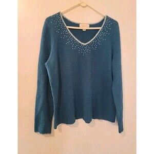 linden hill Sweater Teal Size XL grandmacore